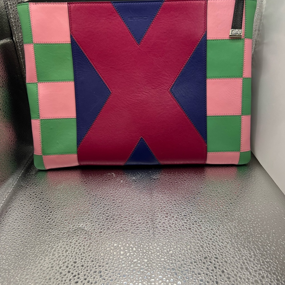 Etro Milano - the Jockey Club multi color Womans clutch bag